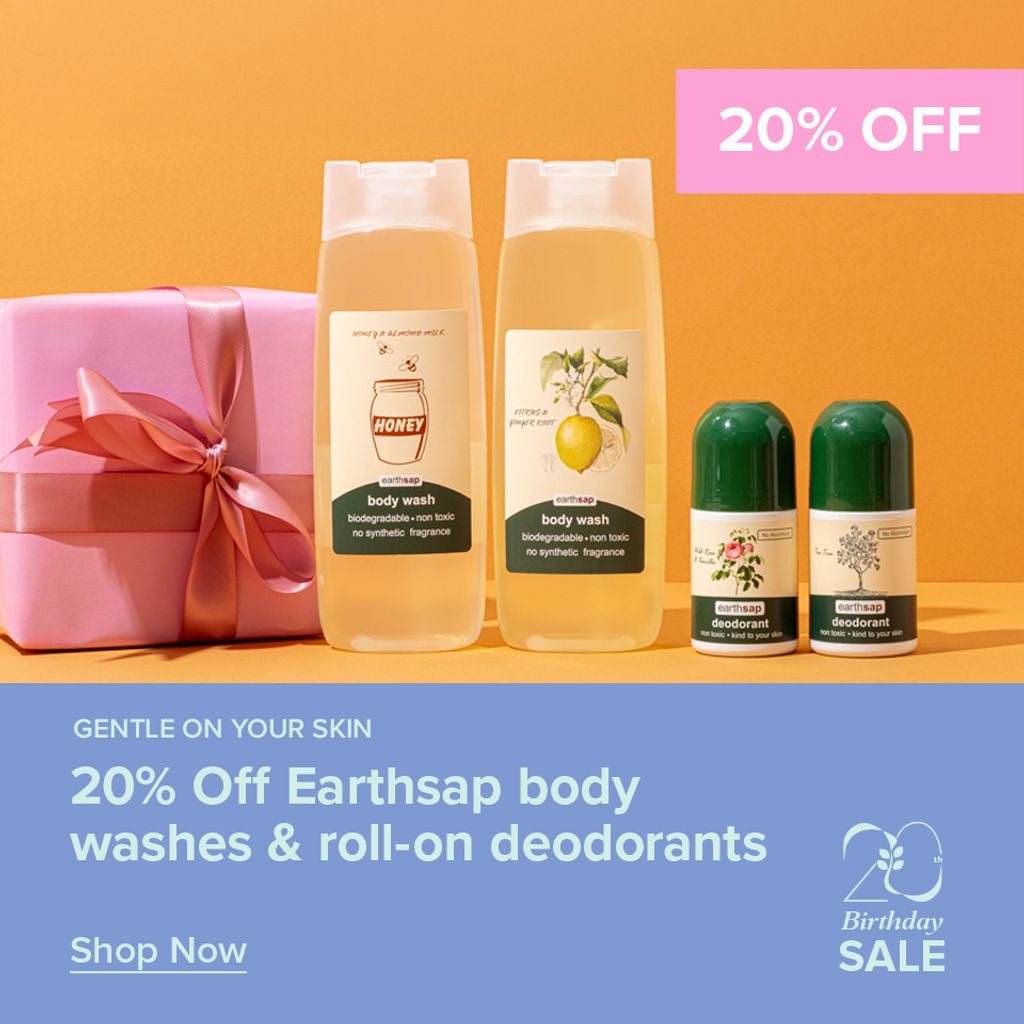 20% Off Earthsap body washes & roll-on deodorants